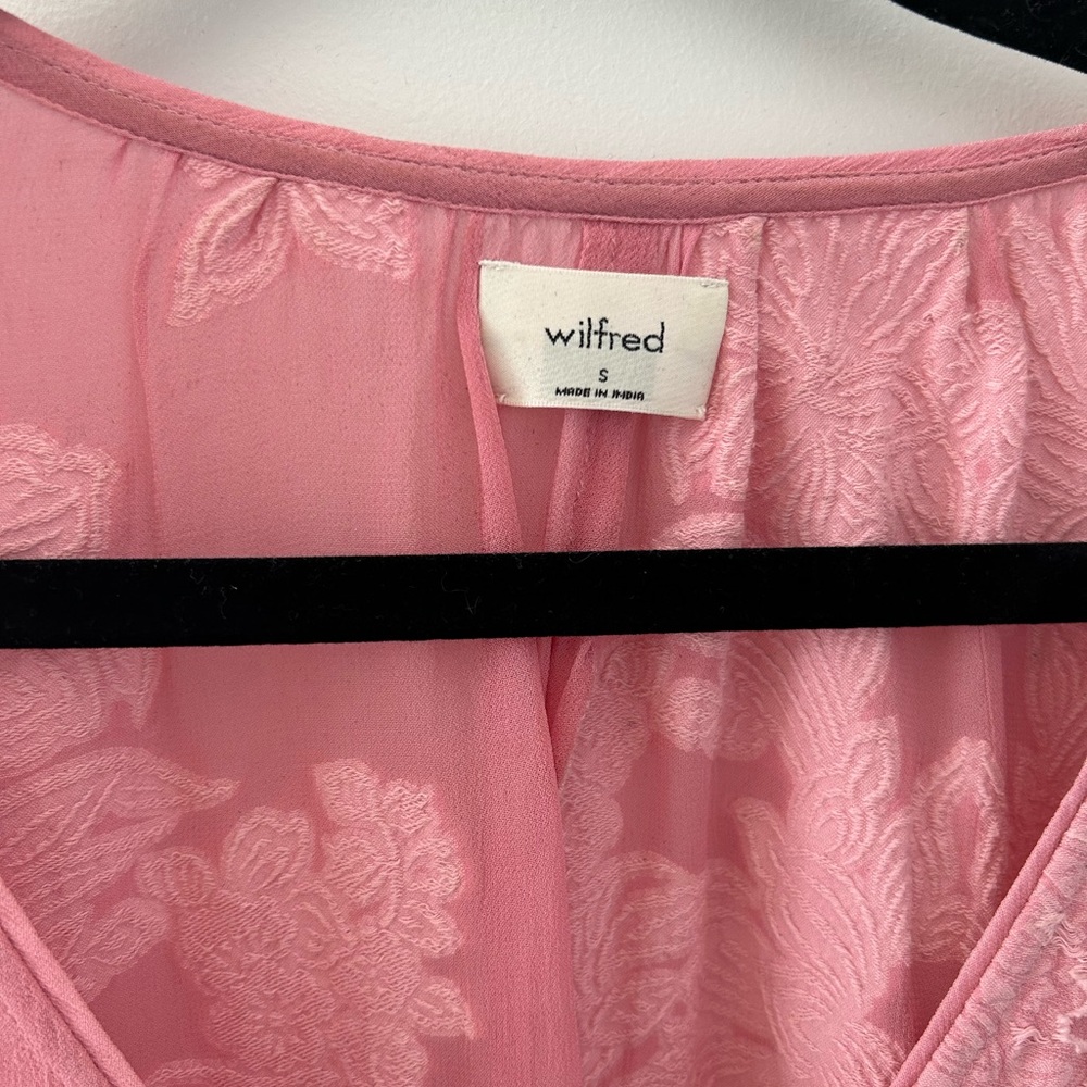 Wilfred Pink Wrap Ruffled Blouse - Picture 2 of 2